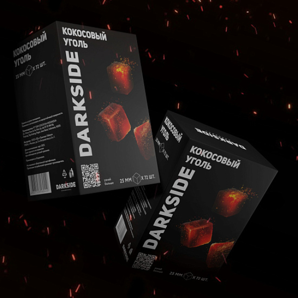 Уголь DARKSIDE CHARCOAL (BIG CUBE) 1KG 72 BRICKS в Норильске