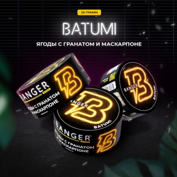 Табак Banger Batumi (Ягоды с Гранатом и Маскарпоне) 25 гр в Норильске