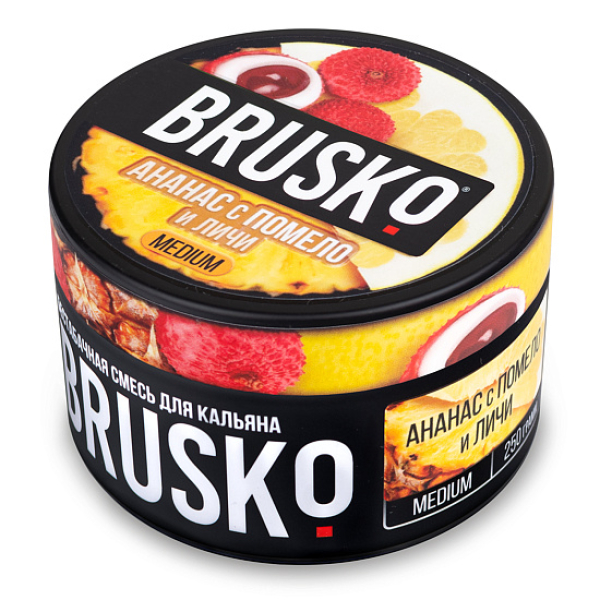 Смесь BRUSKO АНАНАС С ПОМЕЛО И ЛИЧИ (MEDIUM) 250 гр в Норильске