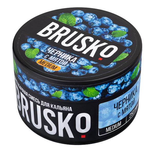 Смесь BRUSKO ЧЕРНИКА С МЯТОЙ (MEDIUM) 250 гр в Норильске