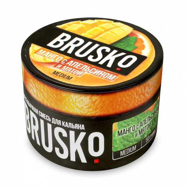 Смесь Brusko Medium Манго апельсин мята 50 грамм в Норильске