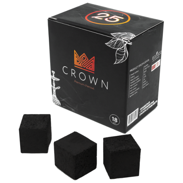 Кокосовый уголь Crown 25мм - 18 шт. в Норильске