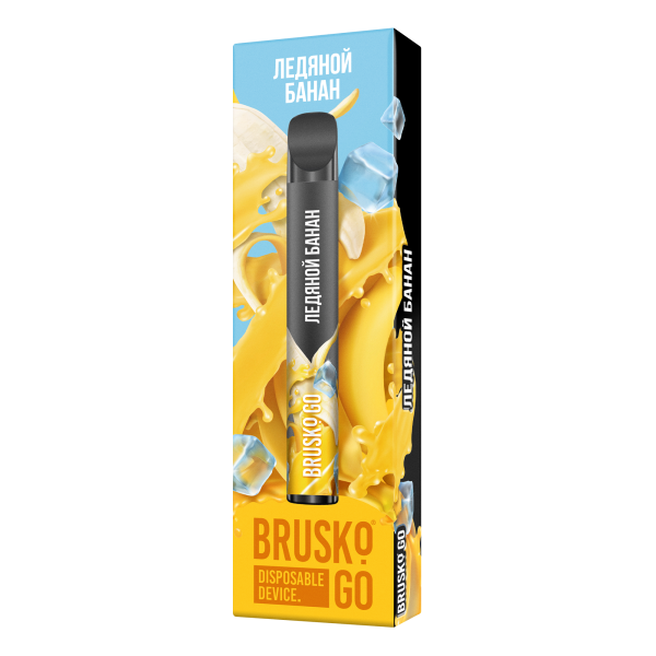 Одноразовая электронная сигарета Brusko Go Ледяной Банан 800 затяжек в Норильске