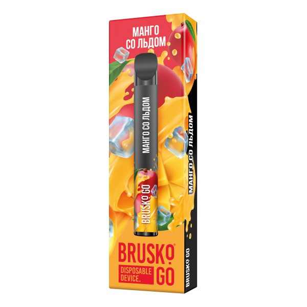 Одноразовая электронная сигарета Brusko Go Манго Со Льдом 800 затяжек в Норильске