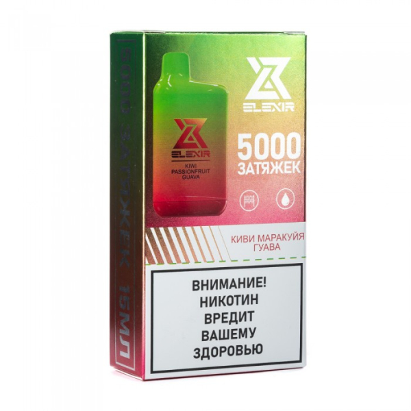Elexir (Kiwi Passionfruit Guava (Киви маракуйя гуава)), 5000 тяг в Норильске