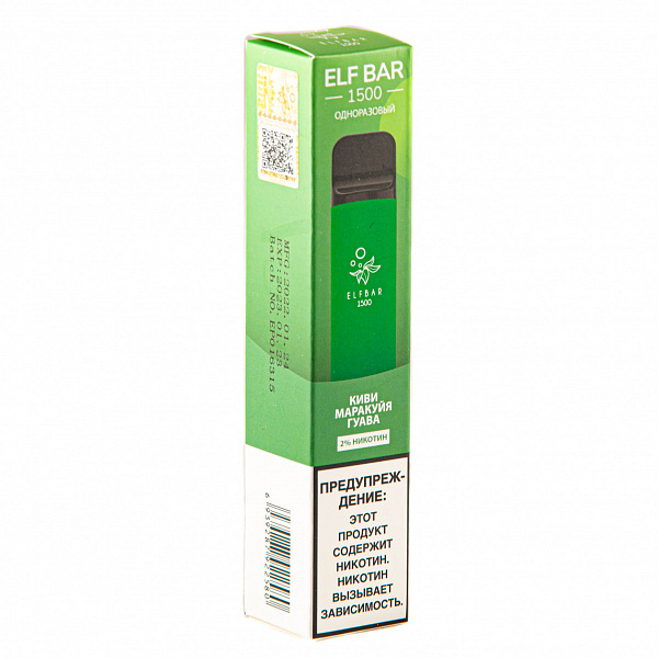 ELFBAR KIWI PASSION FRUIT GUAVA, 1500 тяг в Норильске