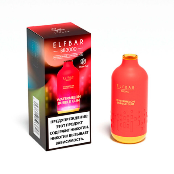 Elfbar BB3000 Арбузная жвачка, 3000 тяг в Норильске