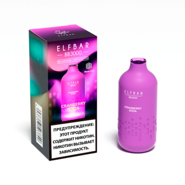 Elfbar BB3000 Клюквенная сода, 3000 тяг в Норильске