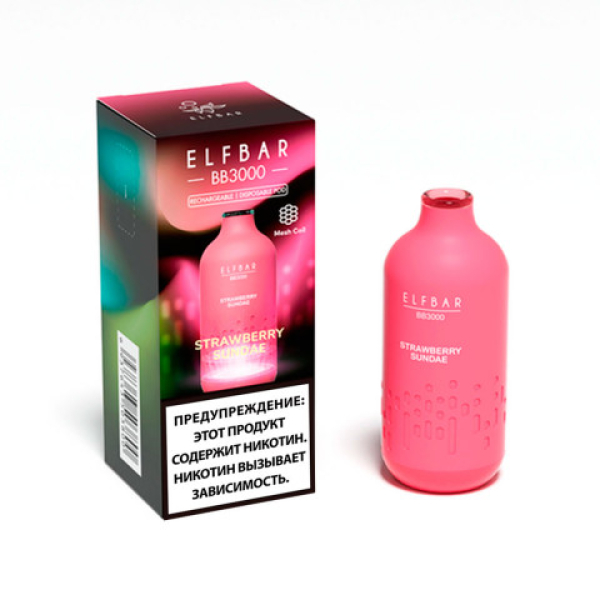 Elfbar BB3000 Мороженое с клубничным джемом, 3000 тяг в Норильске