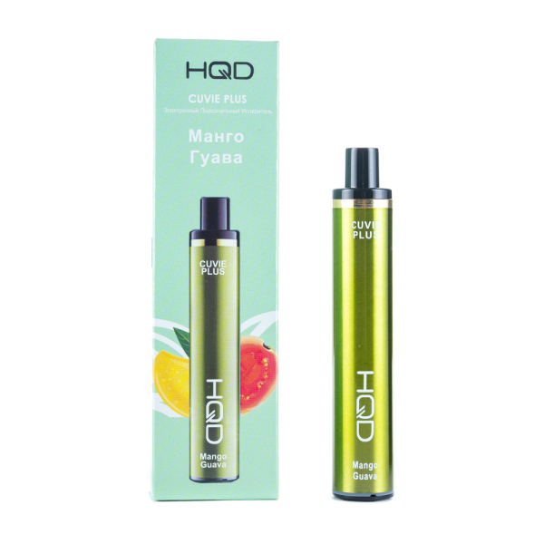Одноразовая электронная сигарета HQD Cuvie Plus Mango Guava (Манго Гуава) 1200 затяжек в Норильске