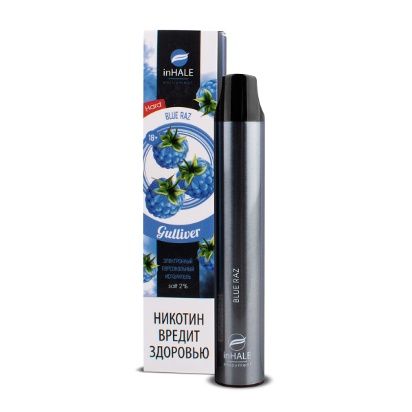 inHale Guliver Hard Blue Razz (Ежевика) 1500 затяжек в Норильске