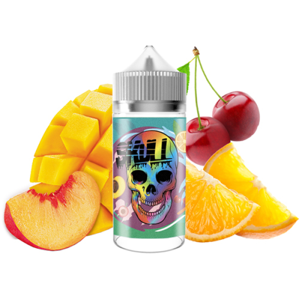 Жидкость SKULL Fruit Bomb (Персик Мандарин Ледяная Вишня) (100 мл, 0 мг/мл) в Норильске