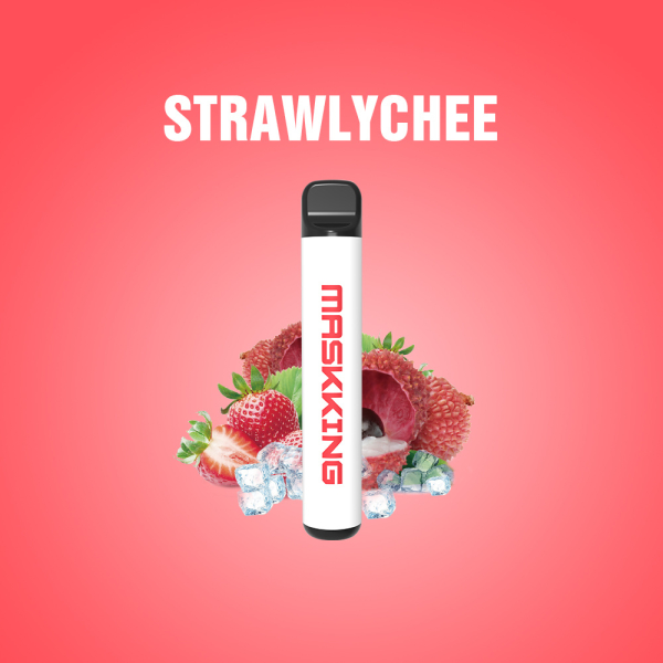 Одноразовая электронная сигарета Maskking High Pro Strawlychee (Клубника Личи) 1000 затяжек в Норильске