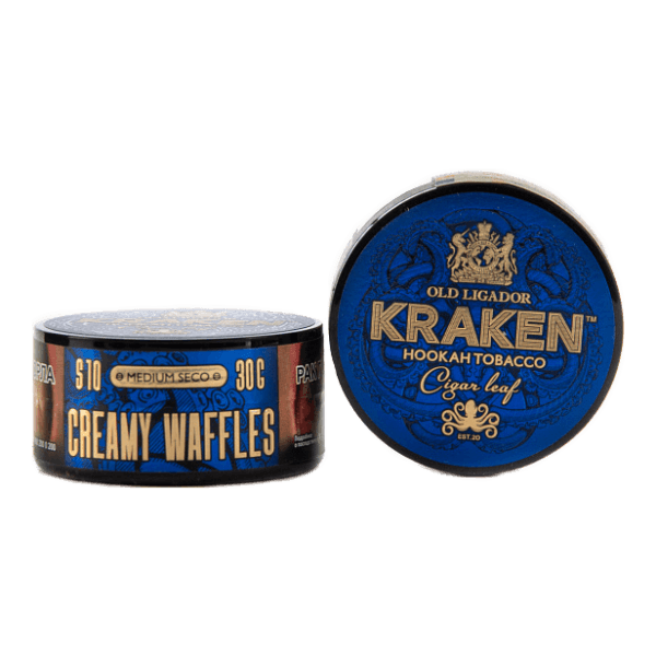 Табак Kraken Medium Seco Creamy Waffles (Сливочные вафли) 30 гр в Норильске