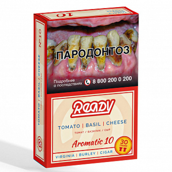 Табак READY №10 TOMATO BASIL CHEESE (Томат Базилик сыр) 30 гр в Норильске