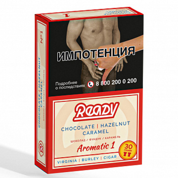 Табак READY №1 CHOCOLATE HAZELNUT CARAMEL (Шоколад Орех Карамель) 30 гр в Норильске