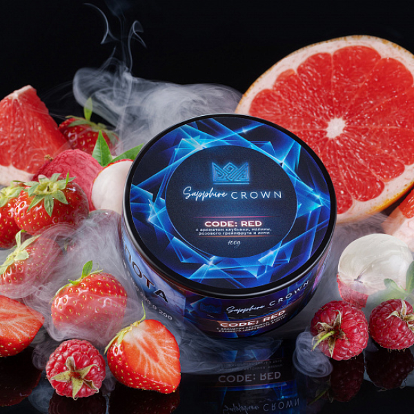 Табак Sapphire Crown Code red (Малина клубника) 100 гр в Норильске