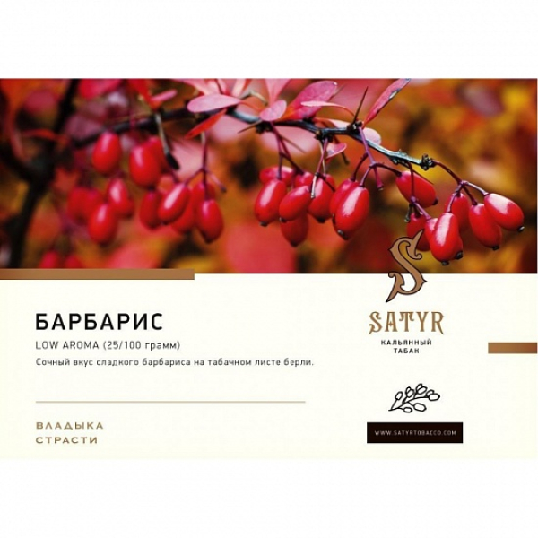 Табак Satyr Barberry 100 грамм в Норильске