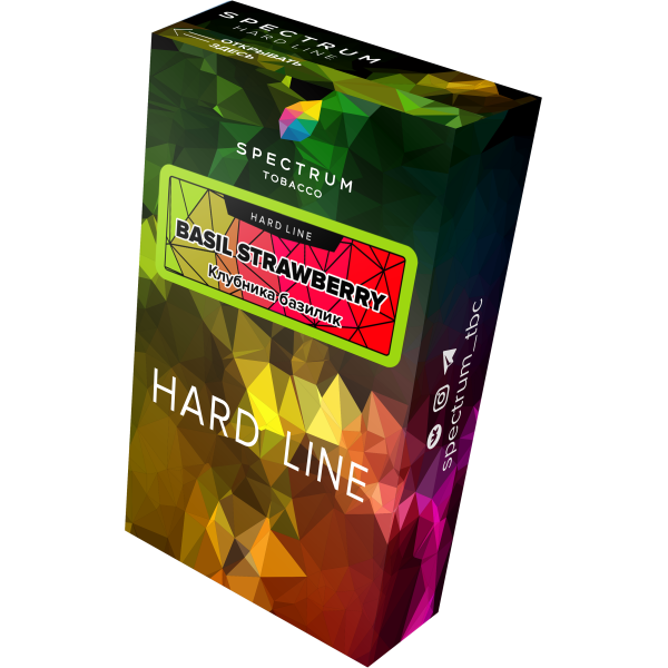 Табак Spectrum Hard basil strawberry 40 грамм в Норильске