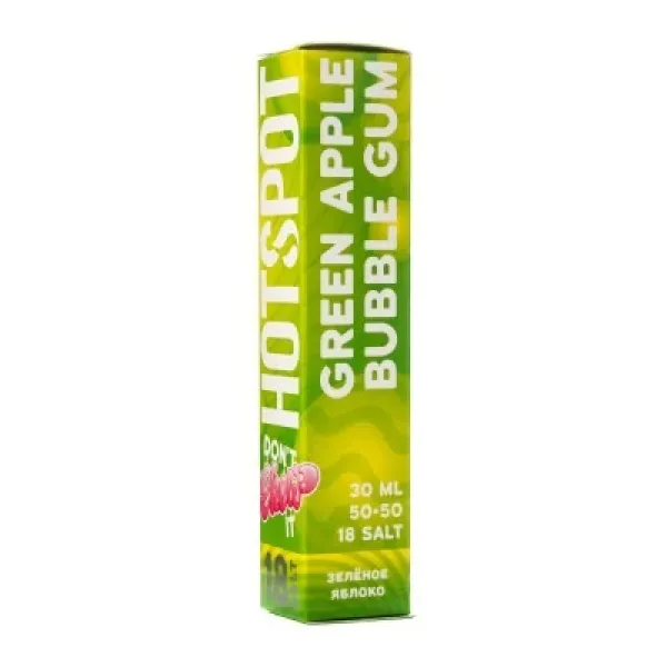 Жидкость HOTSPOT Chow Ultra Green Apple Bubble Gum 30 мл в Норильске