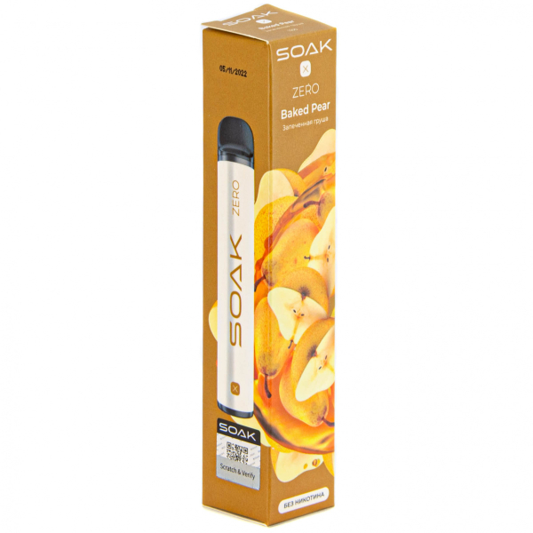 SOAK X ZERO Baked pear 1500 затяжек (без никотина) в Норильске
