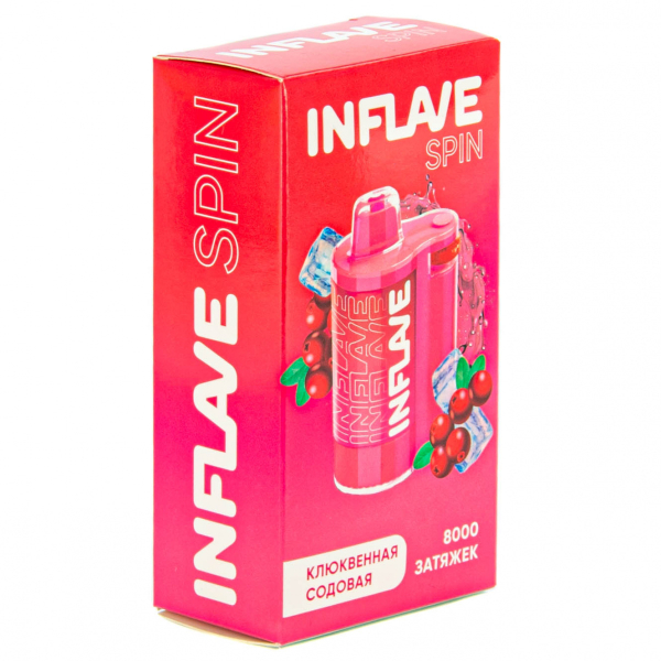 INFLAVE SPIN Клюквенная содовая (8000 затяжек) в Норильске