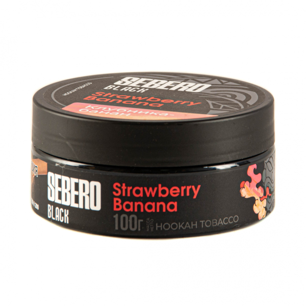Табак Sebero Black Strawberry Banana  100 грамм в Норильске