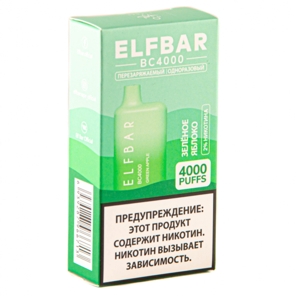 ELF BAR Green Apple (4000 затяжек) 20 мг в Норильске