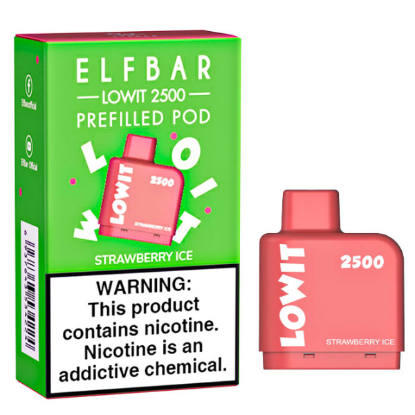 Картридж Elf Bar Lowit 2500 20 мг, 6 мл (Strawberry Ice) в Норильске