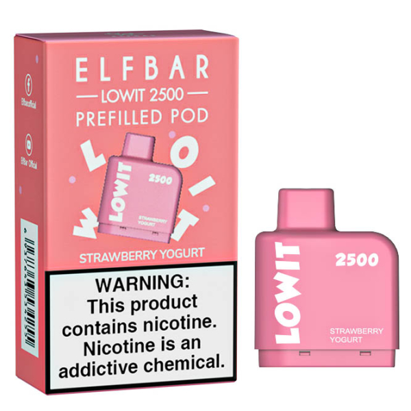 Картридж Elf Bar Lowit 2500 20 мг, 6 мл (Strawberry Yogurt) в Норильске