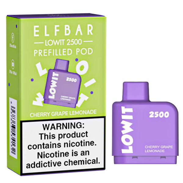 Картридж Elf Bar Lowit 2500 20 мг, 6 мл (Cherry Grape Lemonade) в Норильске