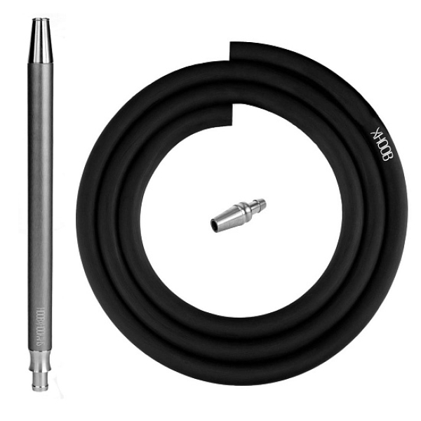 Hoob Smpl Xl Шланг Комплект Black (Черный Шланг, Мундштук, Коннектор Plug) в Норильске