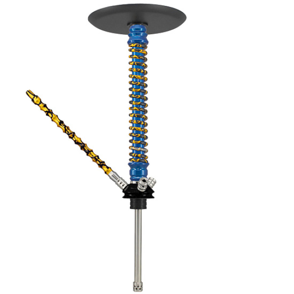 Кальян Mamay Custom V3 №12 Coilovers Голубой Золотой Сплеш  в Норильске
