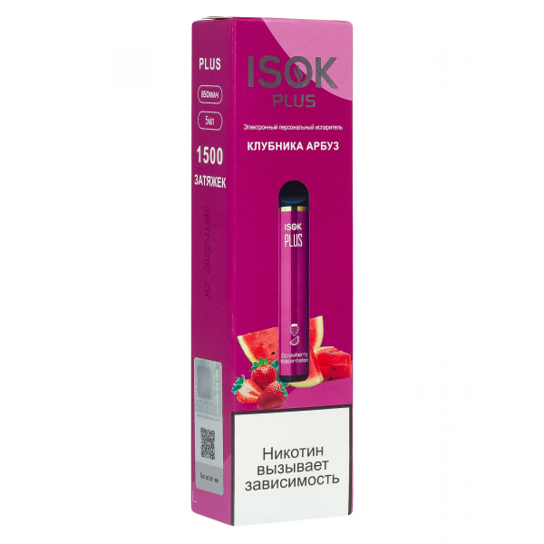 Isok Plus Клубника Арбуз (1500 Затяжек) в Норильске