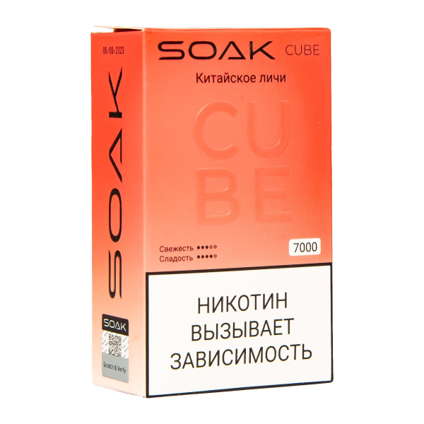 Soak Cube Китайское Личи 7000 Затяжек в Норильске