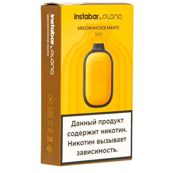 Plonq Instabar Мексиканское Манго (5000 Затяжек) 20 Мг в Норильске