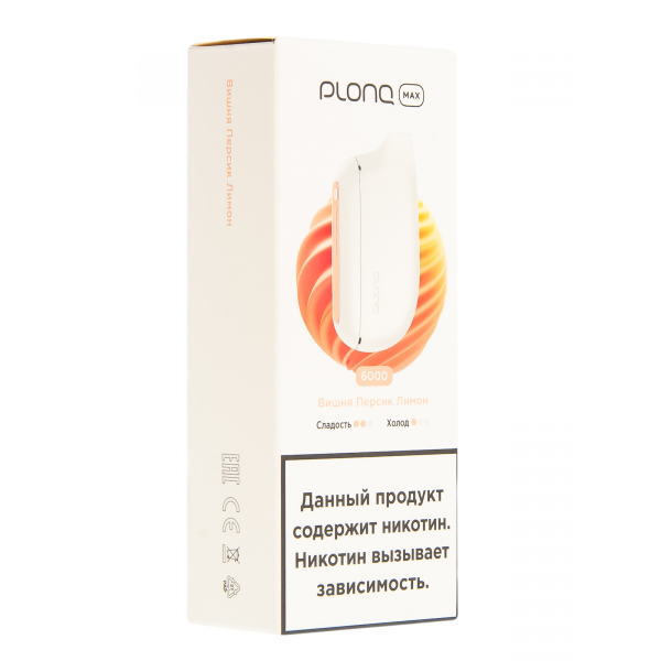 Plonq Max Вишня Персик Лимон (6000 Затяжек) 20 Мг в Норильске