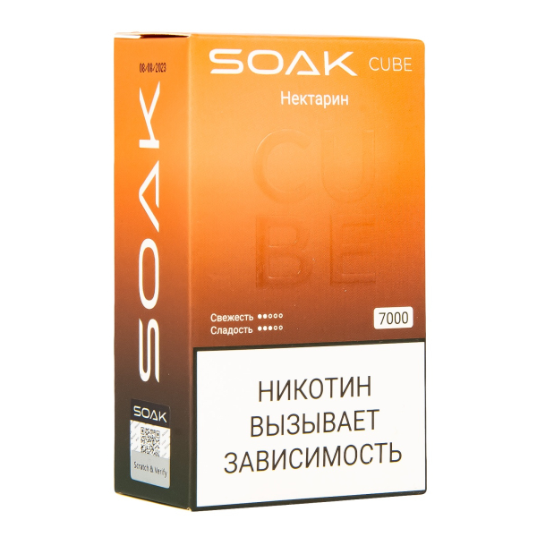 Soak Cube Нектарин 7000 Затяжек в Норильске