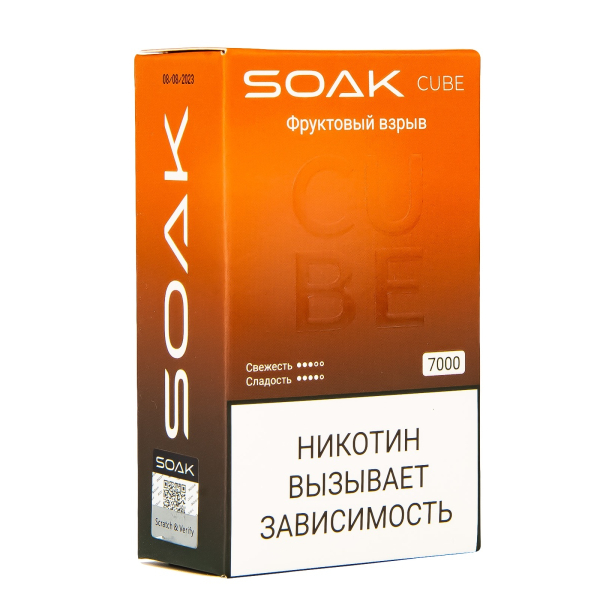 Soak Cube Фруктовый Взрыв 7000 Затяжек в Норильске