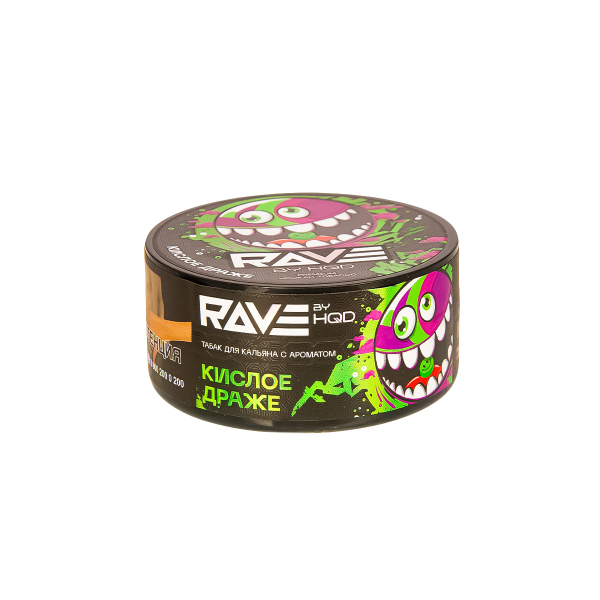 Табак Rave By Hqd Кислое Драже  25 грамм в Норильске