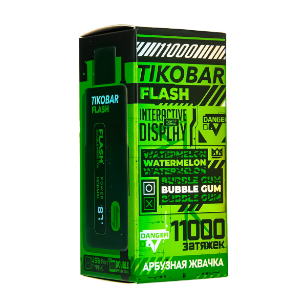 Электронка Tikobar Flash Арбузная Жвачка 11000 Затяжек в Норильске