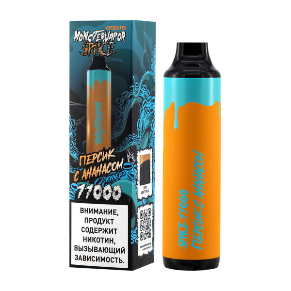 Электронка Monstervapor Space Персик И Ананас (11000 Затяжек) в Норильске