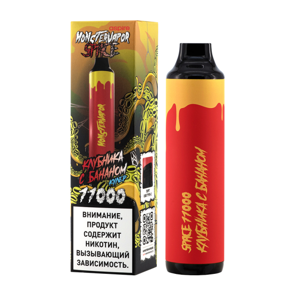 Электронка Monstervapor Space Клубника И Банан (11000 Затяжек) в Норильске