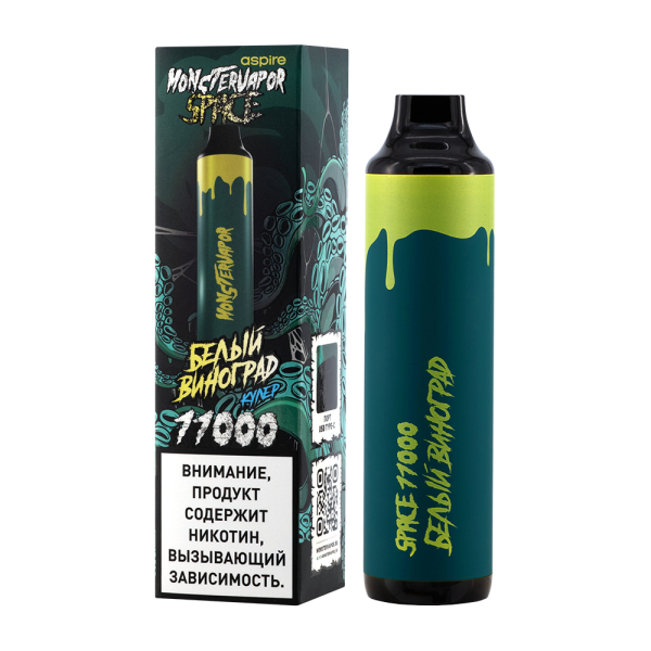 Электронка Monstervapor Space Белый Виноград (11000 Затяжек) в Норильске