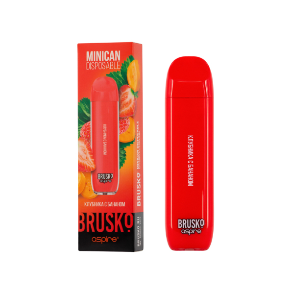 Электронка Brusko Minican Клубника С Бананом (1500 Затяжек) в Норильске