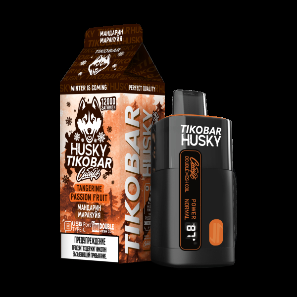 Электронка Tikobar Husky Сибирь Мандарин Маракуйя 12000 Затяжек в Норильске