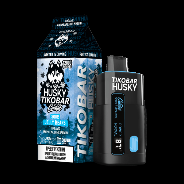 Электронка Tikobar Husky Сибирь Кислые Мармеладные Мишки 12000 Затяжек в Норильске