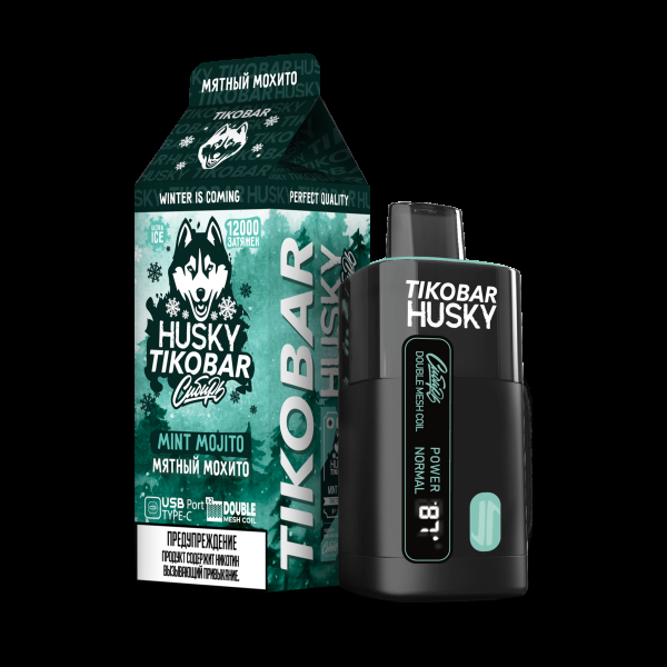 Электронка Tikobar Husky Сибирь Мятный Мохито 12000 Затяжек в Норильске
