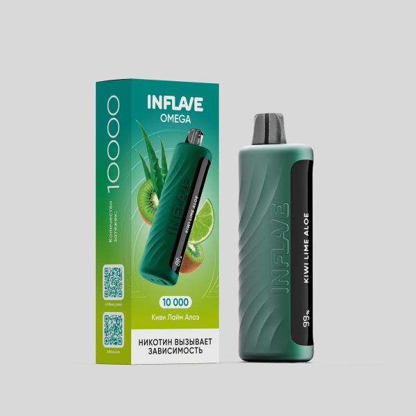 Электронка Inflave Omega Киви Лайм Алоэ (10000 Затяжек) в Норильске