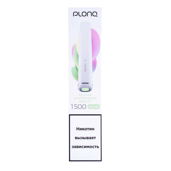 Электронка Plonq Plus Виноградная Жвачка (1500 Затяжек) 20 Мг в Норильске